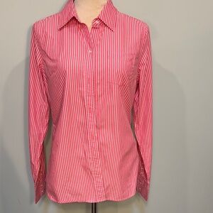 SOLd
American Eagle pink stripe button down cotton shirt Size 10